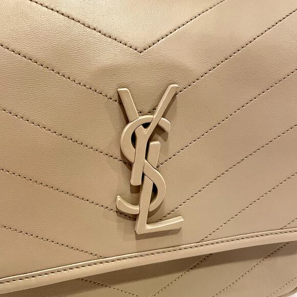 NWT SAINT LAURENT Monogram Medium Niki Shoulder Bag Dark Beige - Picture 3 of 16